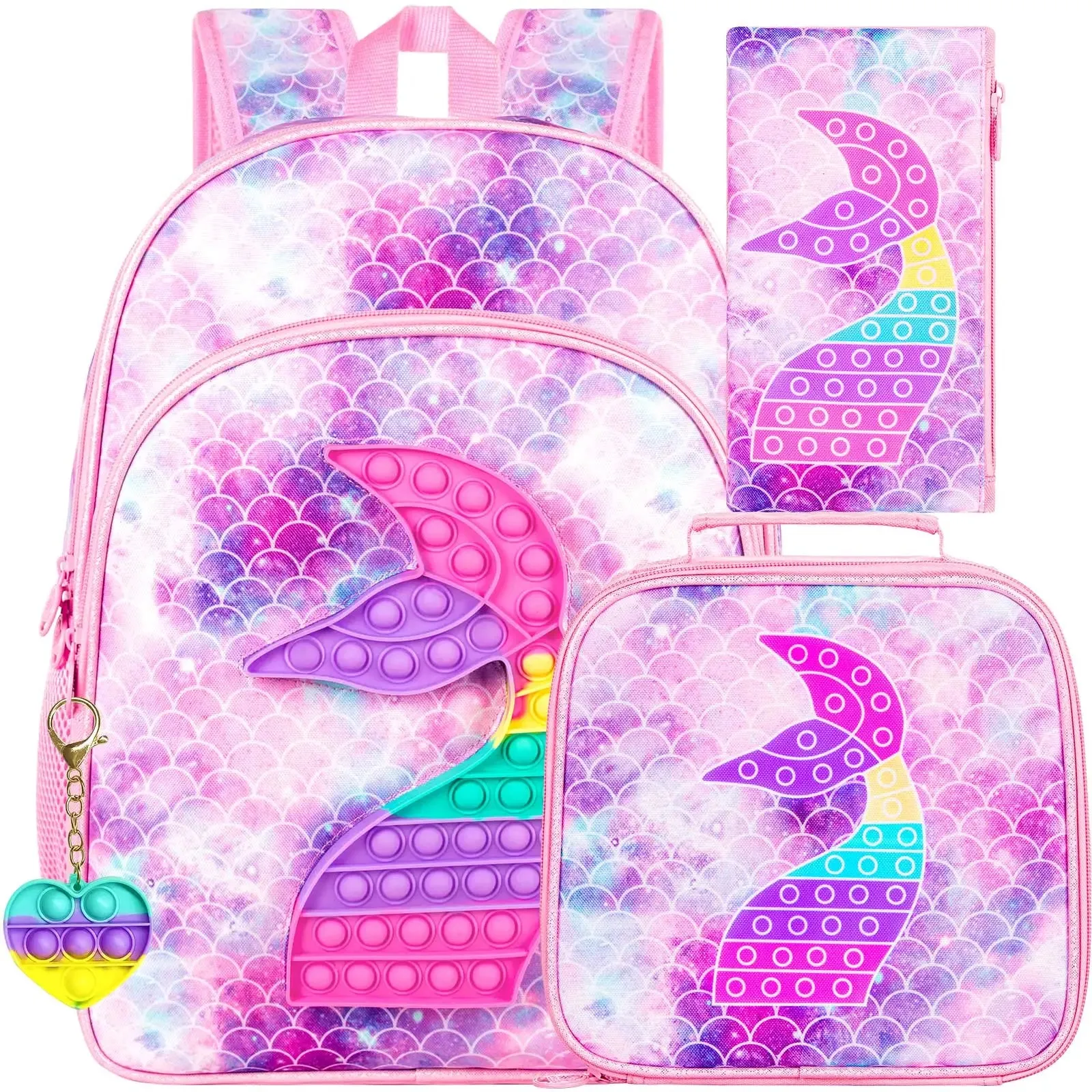 16 Inch Kids Backpack Lunch Box Set For Preschool