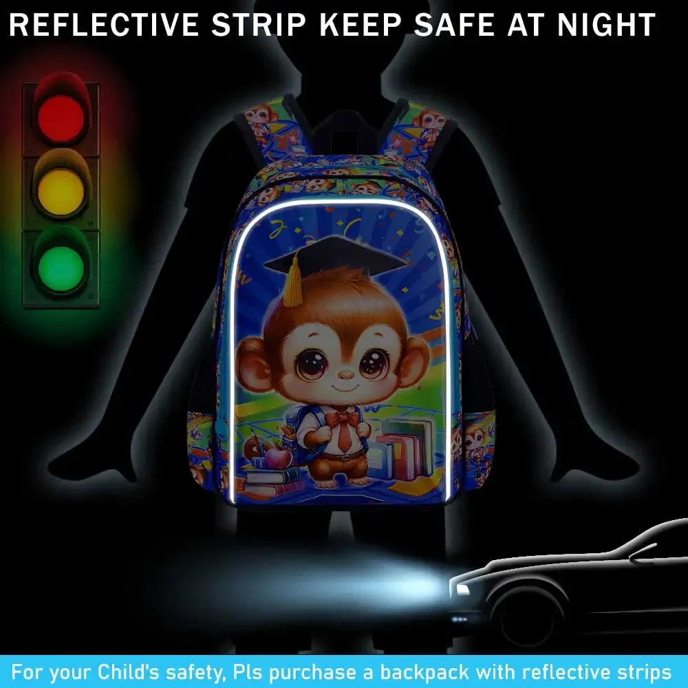 3 Piece Cat Backpack Set For Elementary Girls