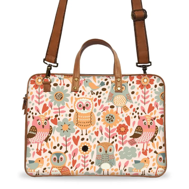 Abstract Owl Deluxe Laptop Bag