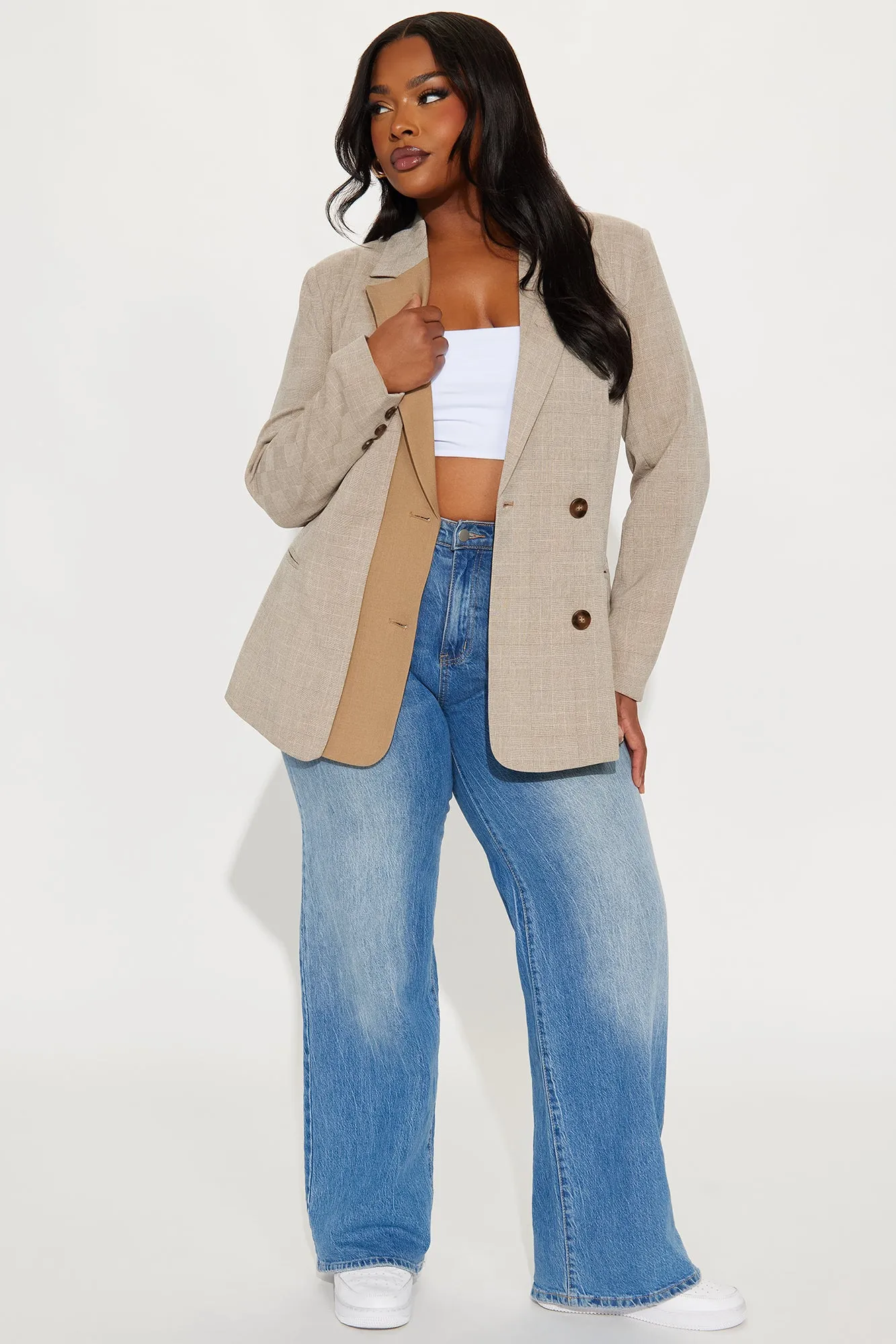 Alena Business Blazer - Khaki
