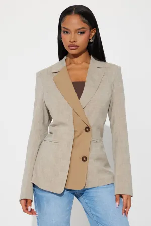 Alena Business Blazer - Khaki