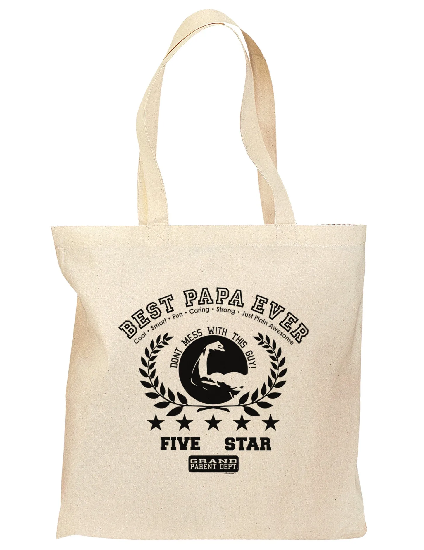 Best Papa Ever Collegiate Grocery Tote Bag