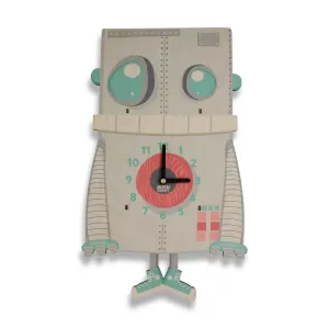 Chuck the Robot Single Pendulum Clock by Birch Robot