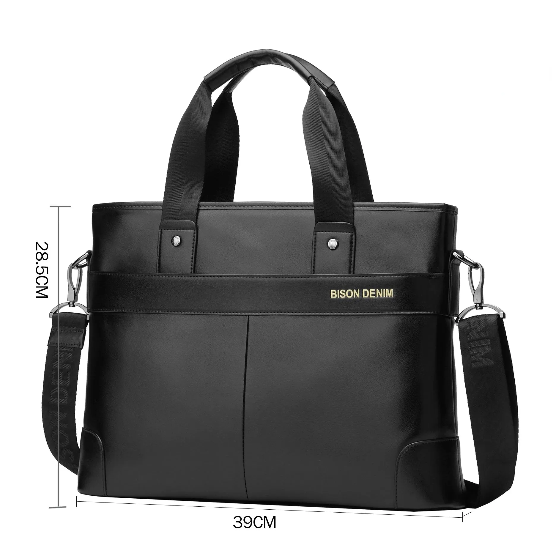 DENIM Genuine Leather Briefcase Men Business Luxury Crossbody Bag