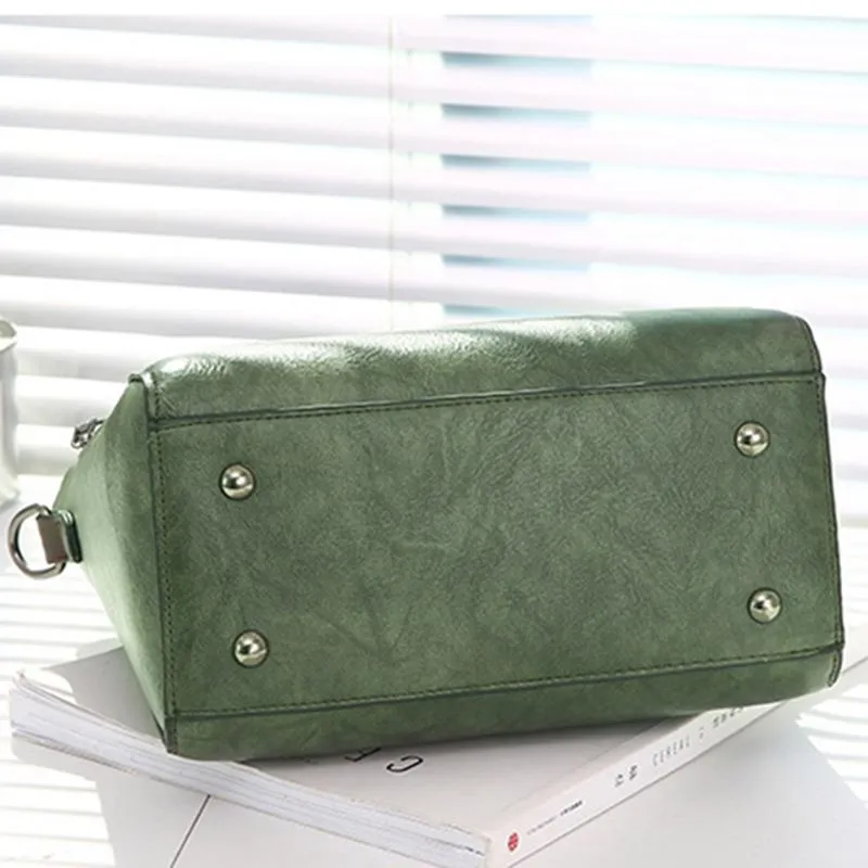 Designer Leather Crossbody Tote with Tassel for Women