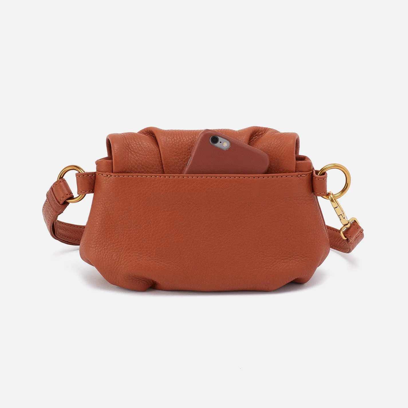 Harley Crossbody Sling In Pebbled Leather - Warm Honey