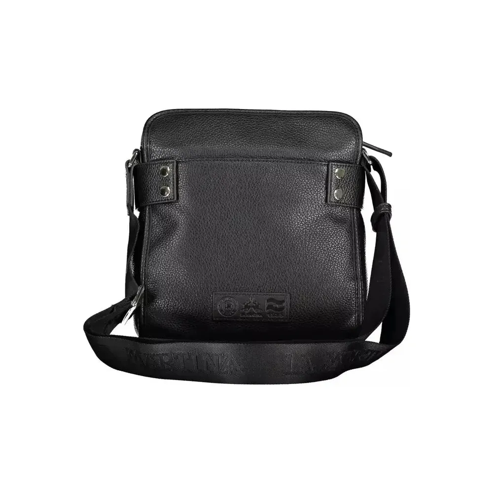 Mens Black Polyethylene Shoulder Bag by La Martina - Stylish & Durable