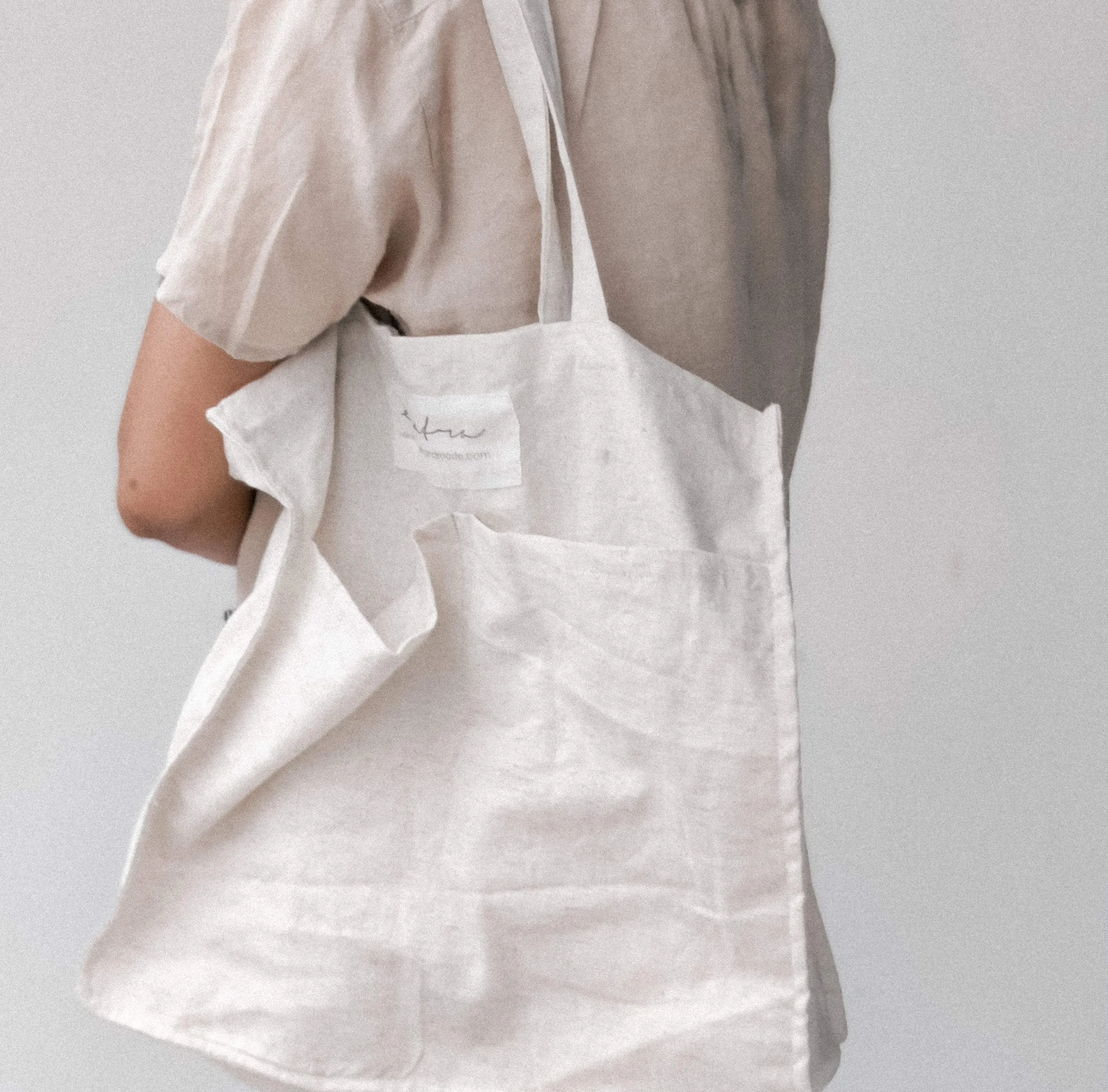 Linen Tote Bag White