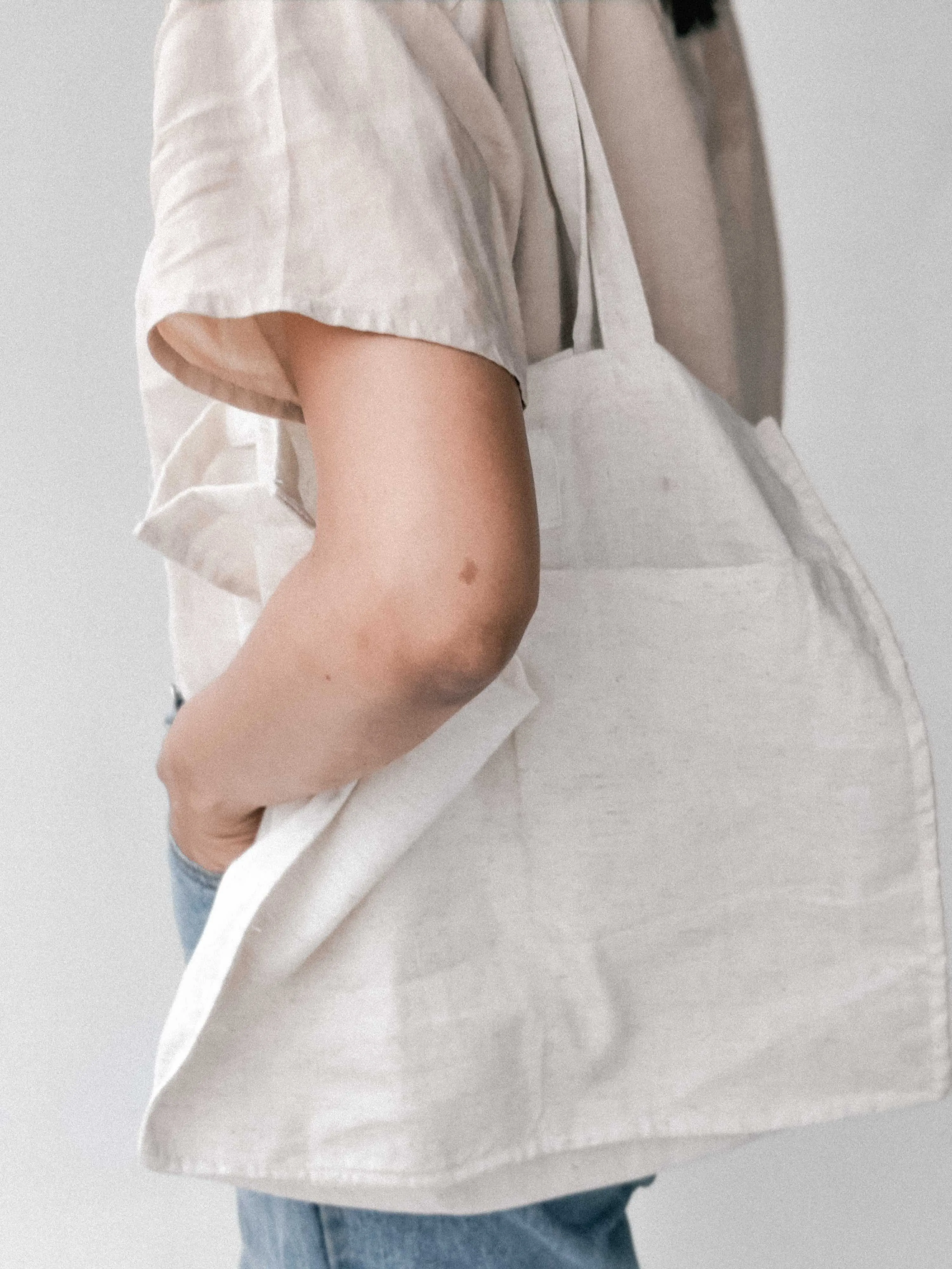 Linen Tote Bag White