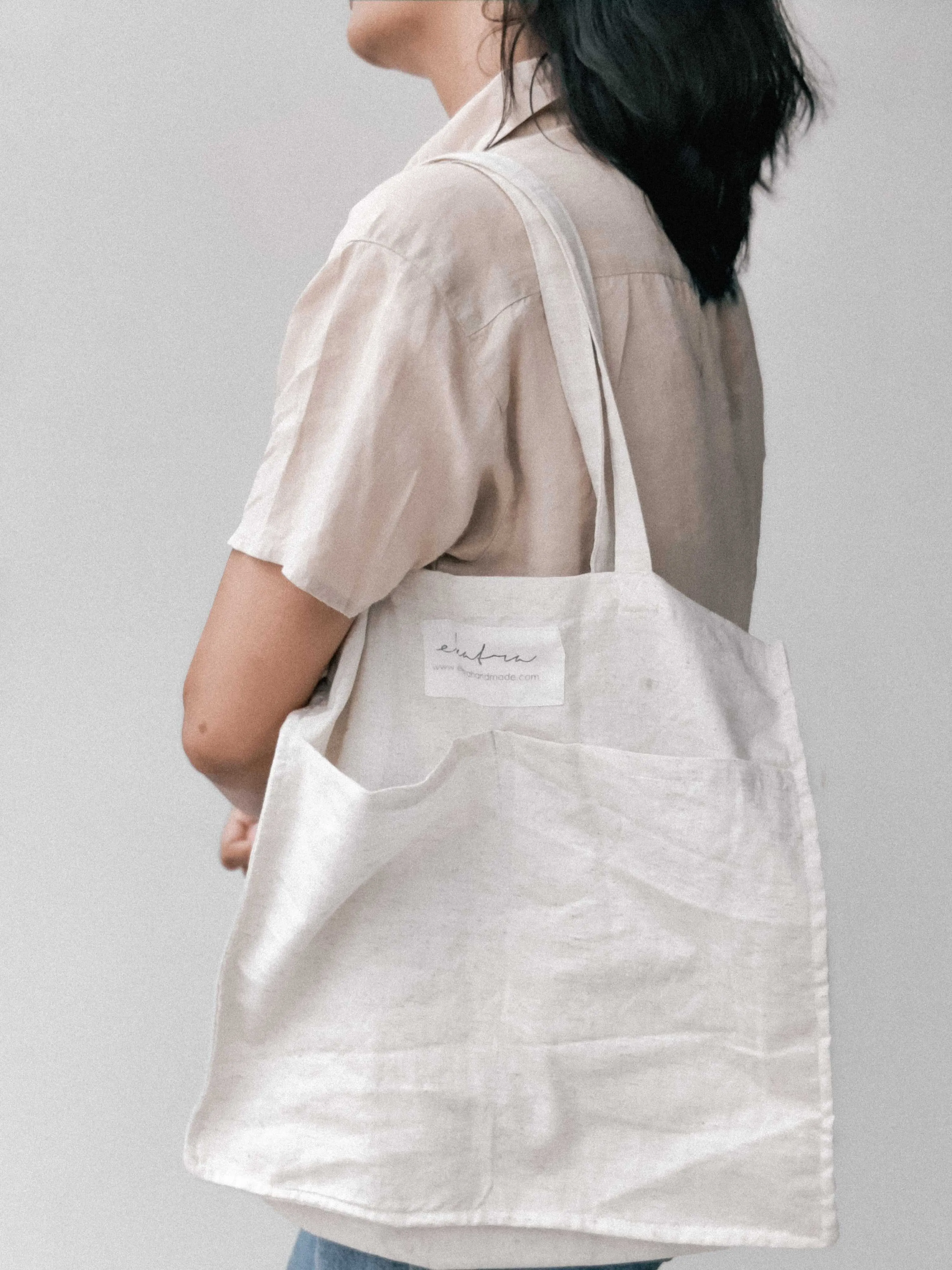 Linen Tote Bag White