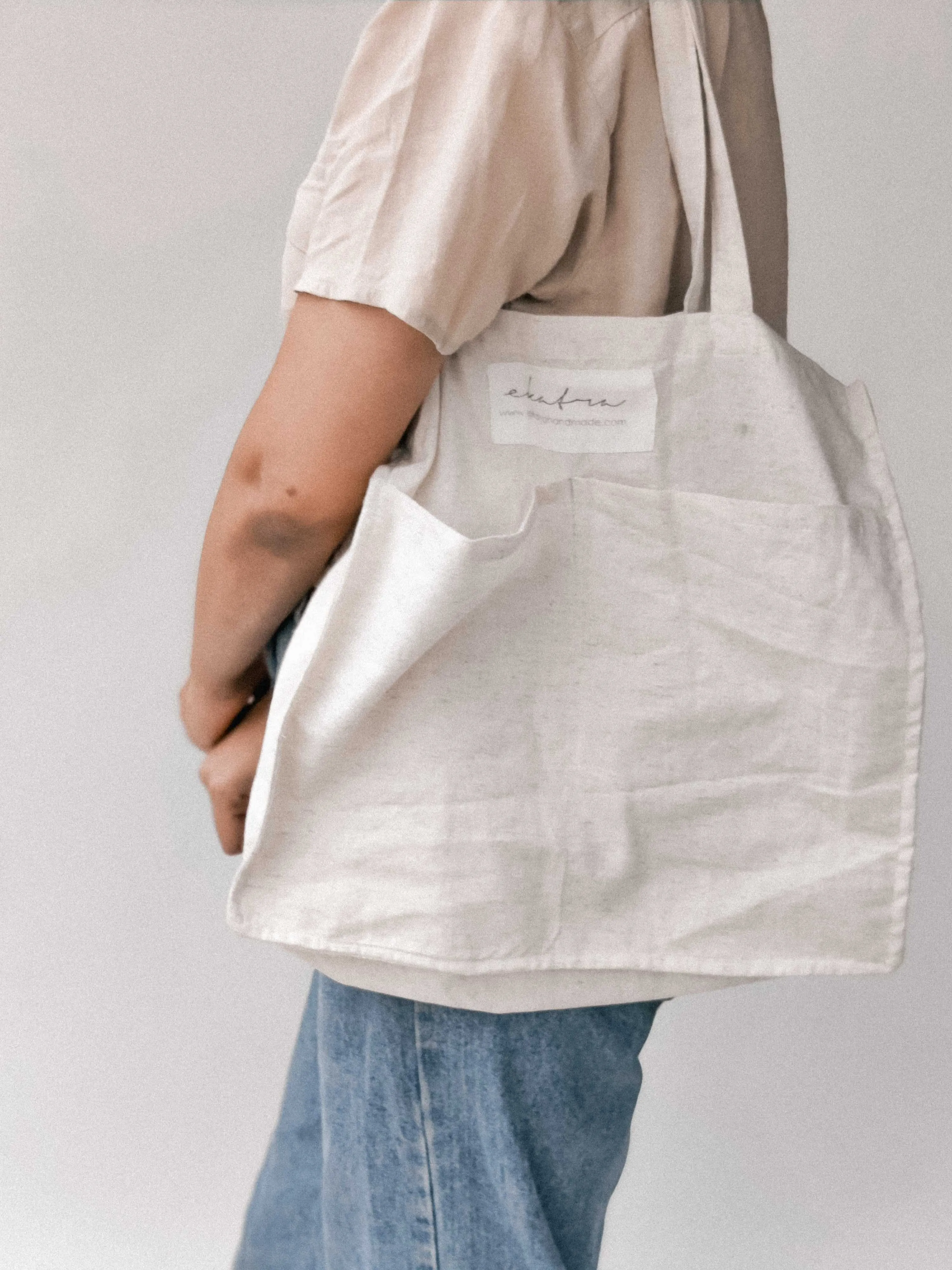 Linen Tote Bag White