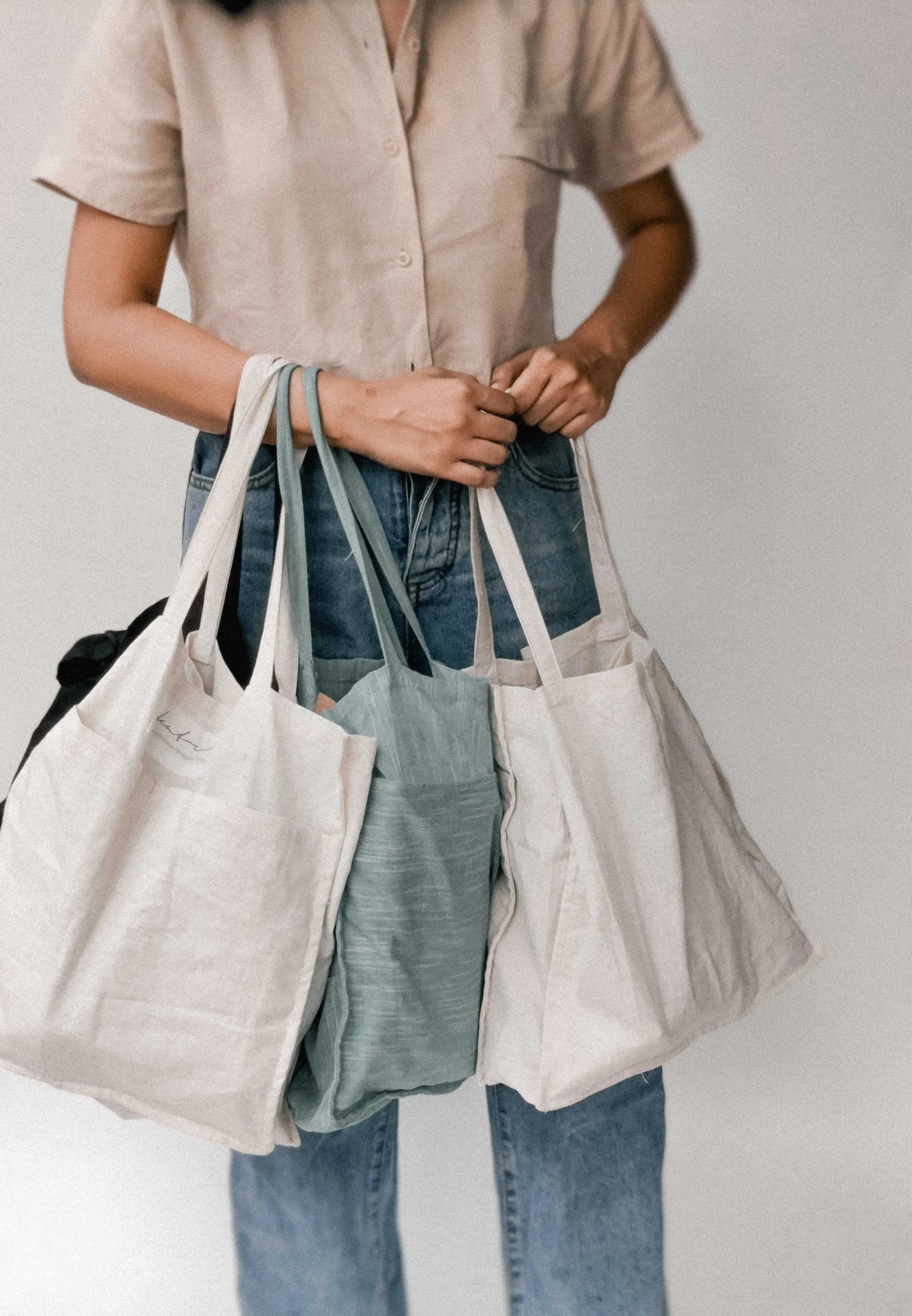 Linen Tote Bag White