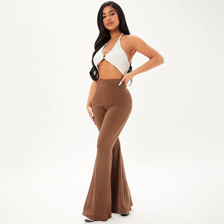 Loose Temperament Commuter Beltless Wide Leg Pants