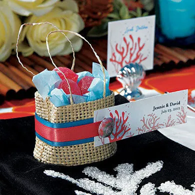 Mini Woven Beach Bag Wedding Favor