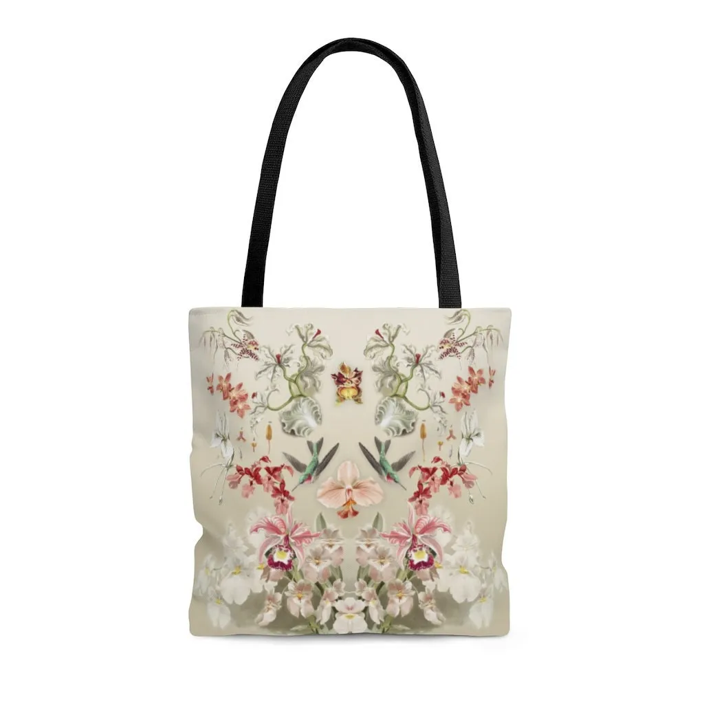 Orchids & Hummingbirds Tote Bag