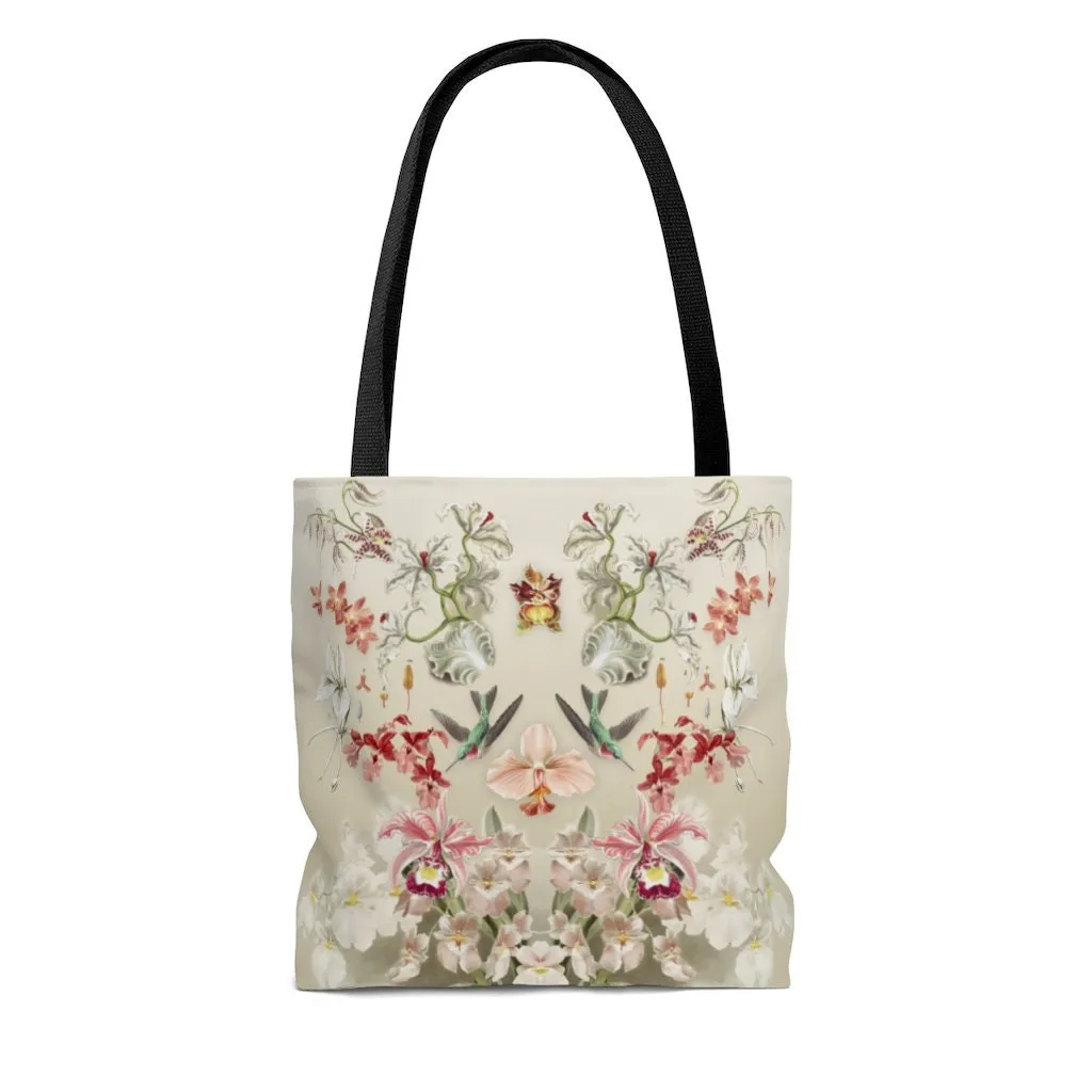 Orchids & Hummingbirds Tote Bag