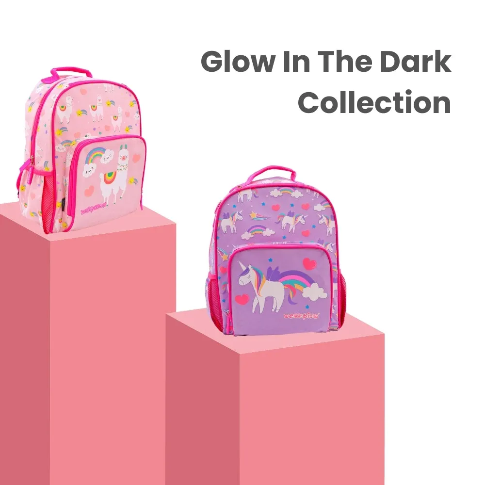 Scoobies Llama Glow-in-the-Dark Backpack 14"  Whimsical, Spacious & Durable