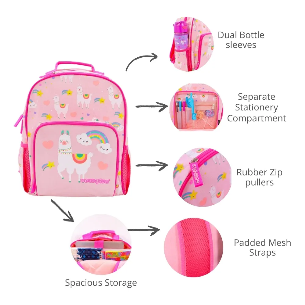 Scoobies Llama Glow-in-the-Dark Backpack 14"  Whimsical, Spacious & Durable