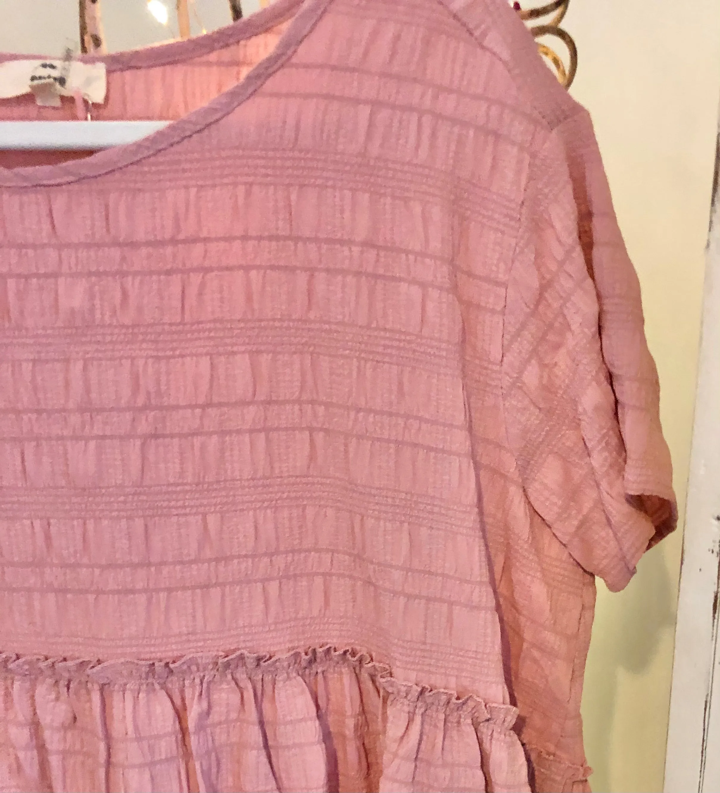 Sweet Pink Ruffle Top
