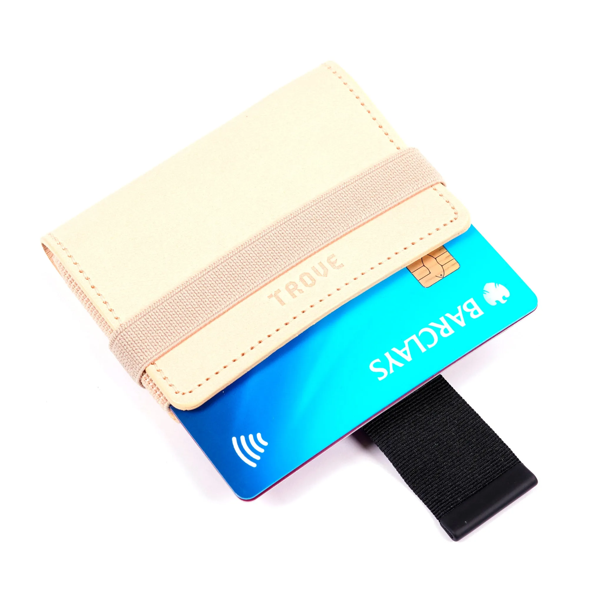 TROVE Cash Wrap: Beige Leather