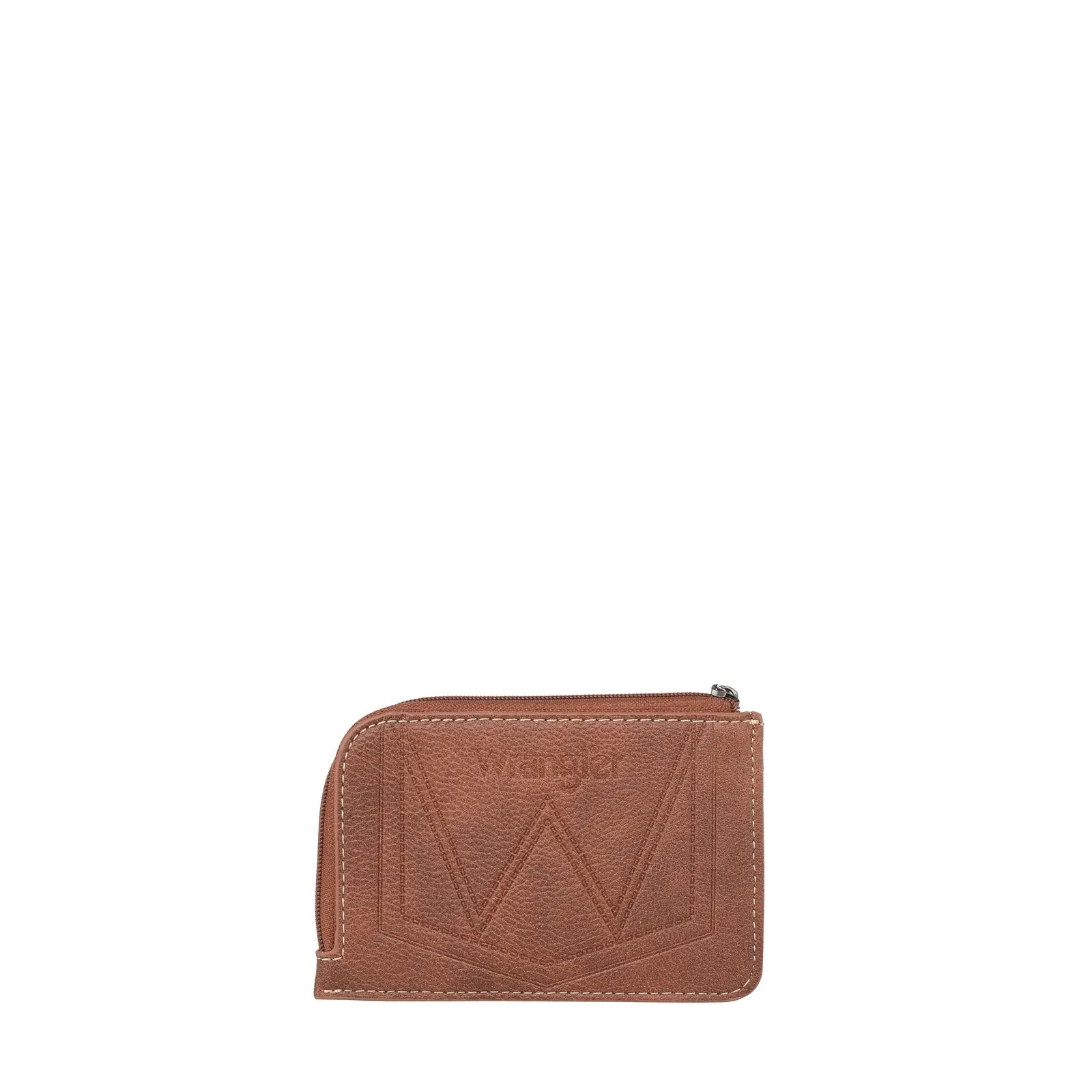 Wrangler Dark Brown Southwestern Art Print Mini Zip Card Case